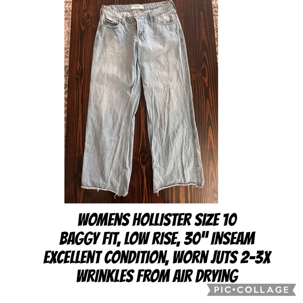 Hollister Women's Light Gray Boyfriend Jeans